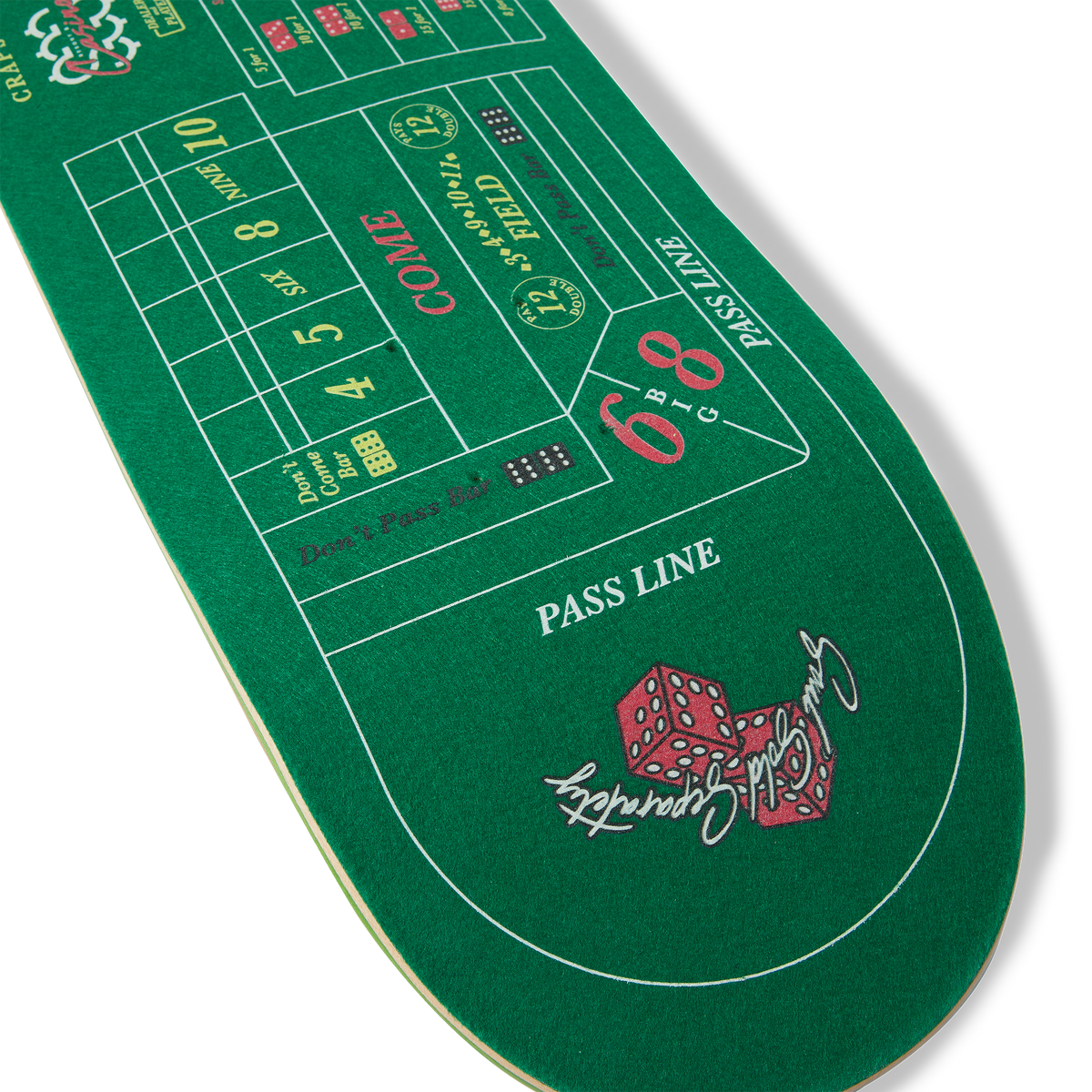 HUF x Freddie Gibbs Craps Skateboard Deck, Green