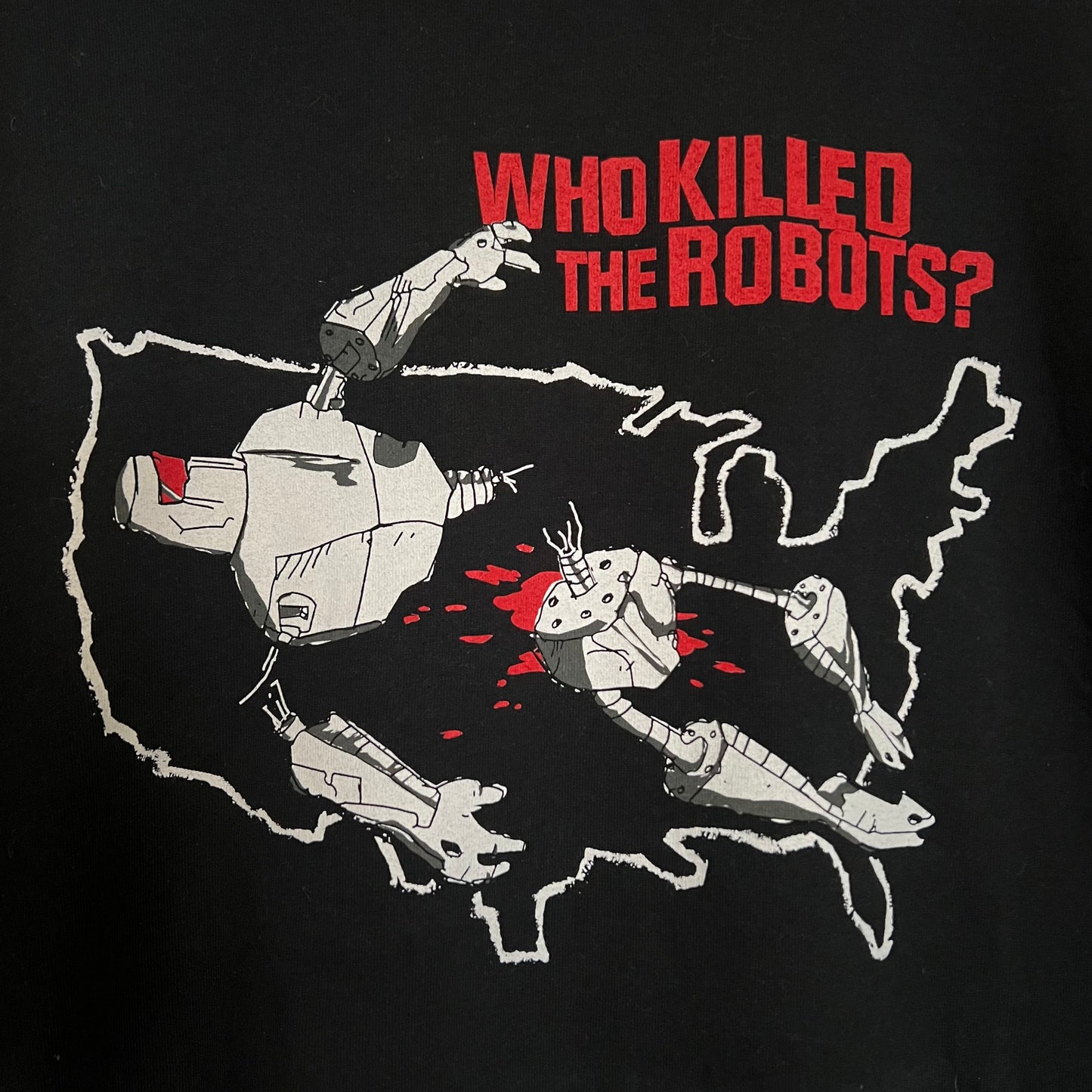 Who Killed the Robots Tour Shirt detail
