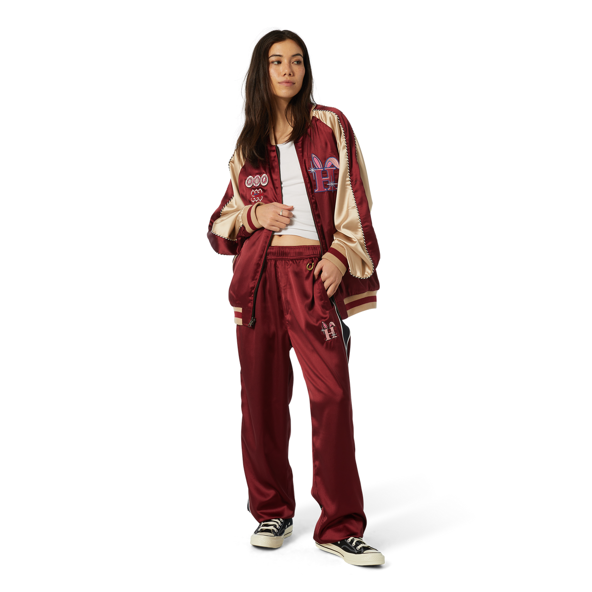 HUF x Freddie Gibbs Track Pants, Berry