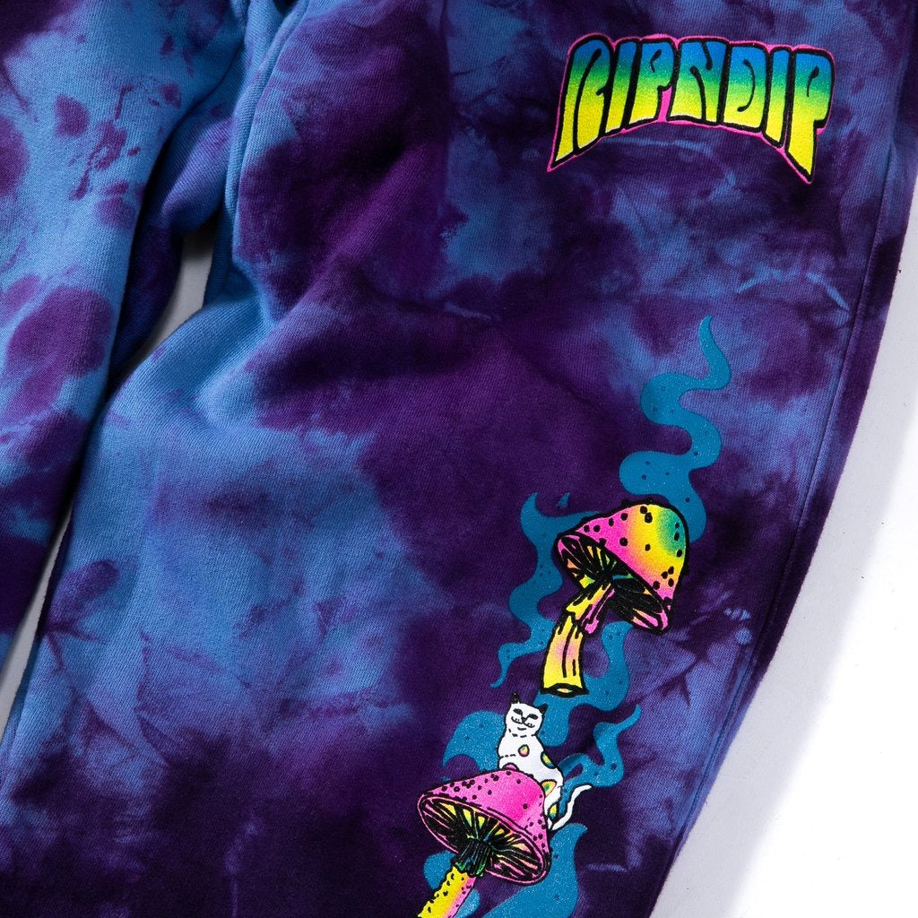 RIPNDIP - Psychedelic Sweatpants, Purple Tie Dye