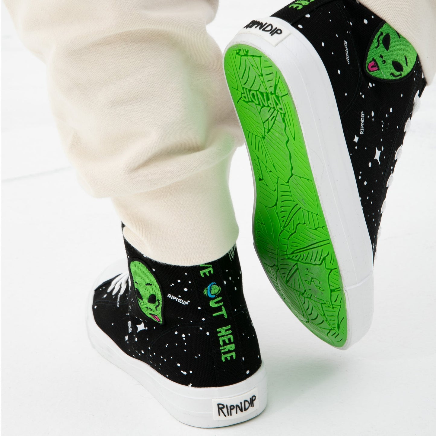 RIPNDIP - We Out Here High Top Shoes, Black