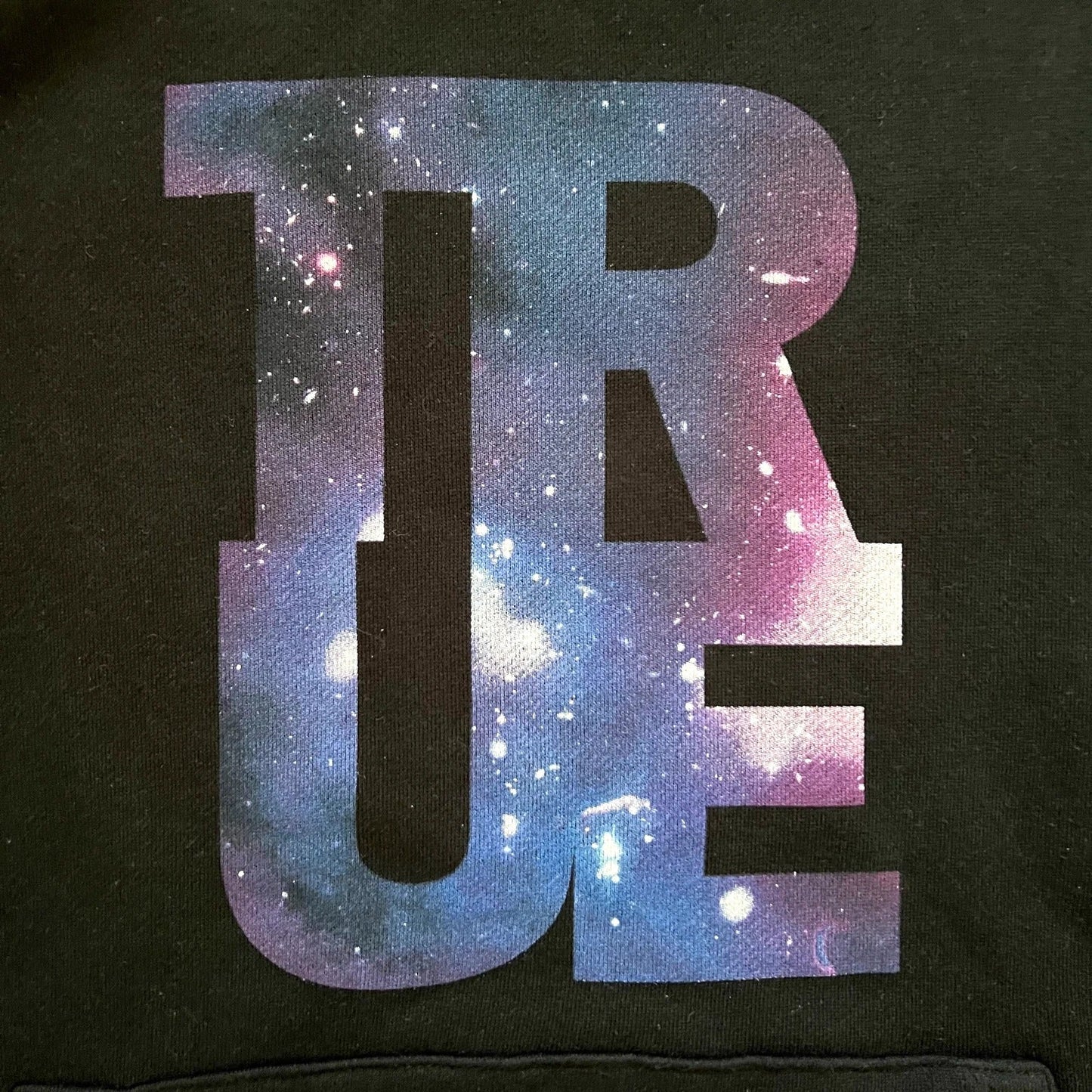 Mens True Logo Galaxy Hoodie Black