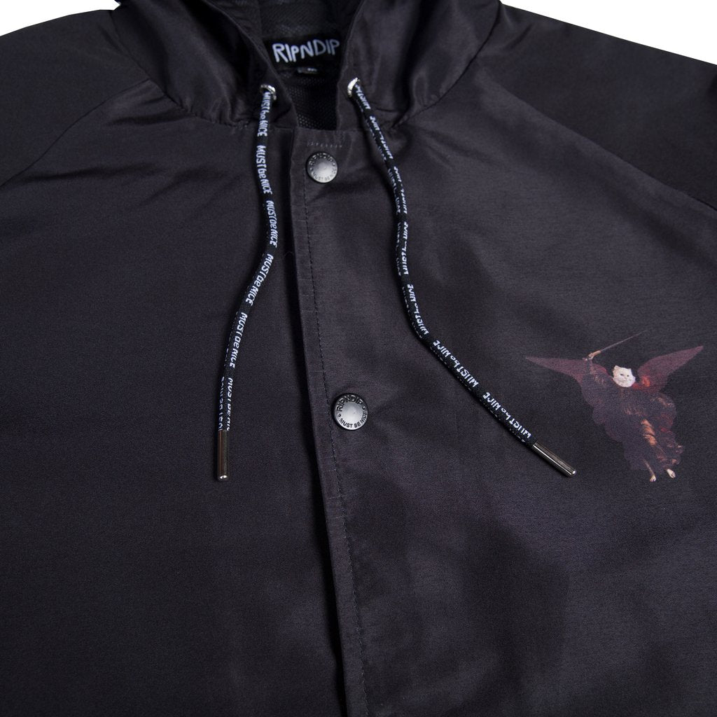 RIPNDIP - Hell Pit Hooded Men's Coaches Jacket, Black