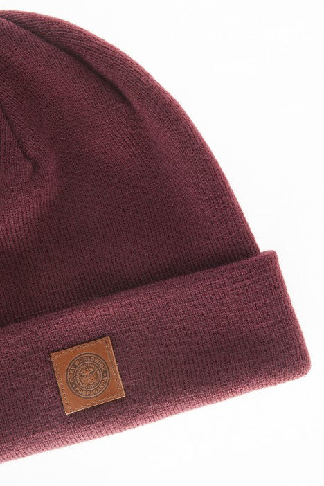 OBEY - Jobber Monogram Beanie, Burgundy - The Giant Peach