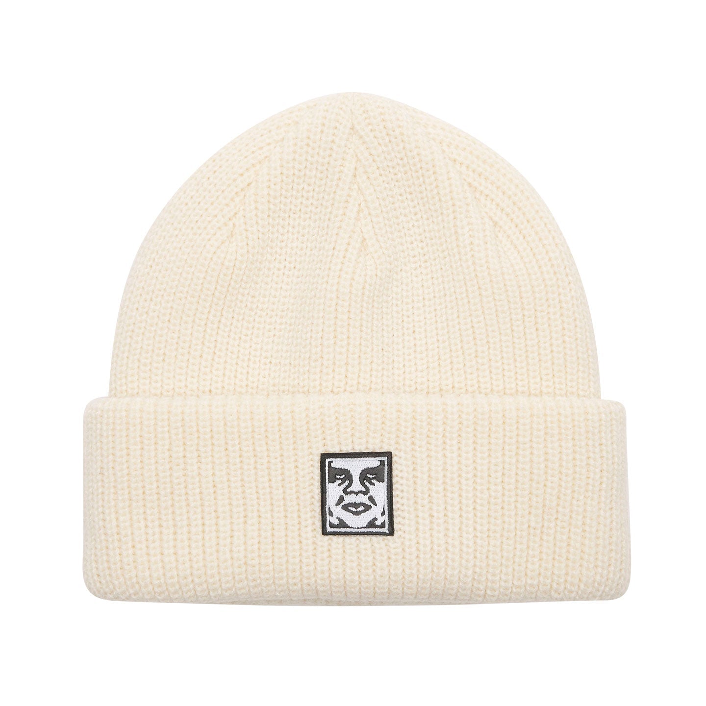 OBEY - Mid Icon Patch Cuff Beanie, Unbleached