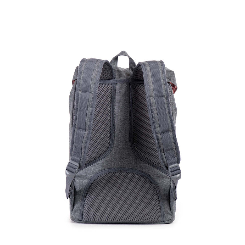 Herschel Supply Co. - Little America Backpack, Crosshatch Charcoal Navy Black Rubber - The Giant Peach