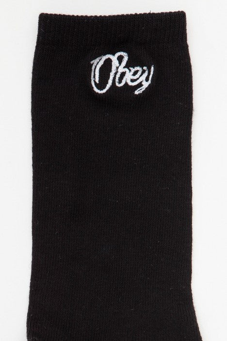 OBEY - Chester Men's Socks, Black - The Giant Peach