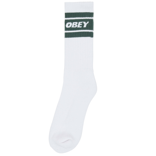 OBEY - Cooper II Socks, White/Dark Cedar