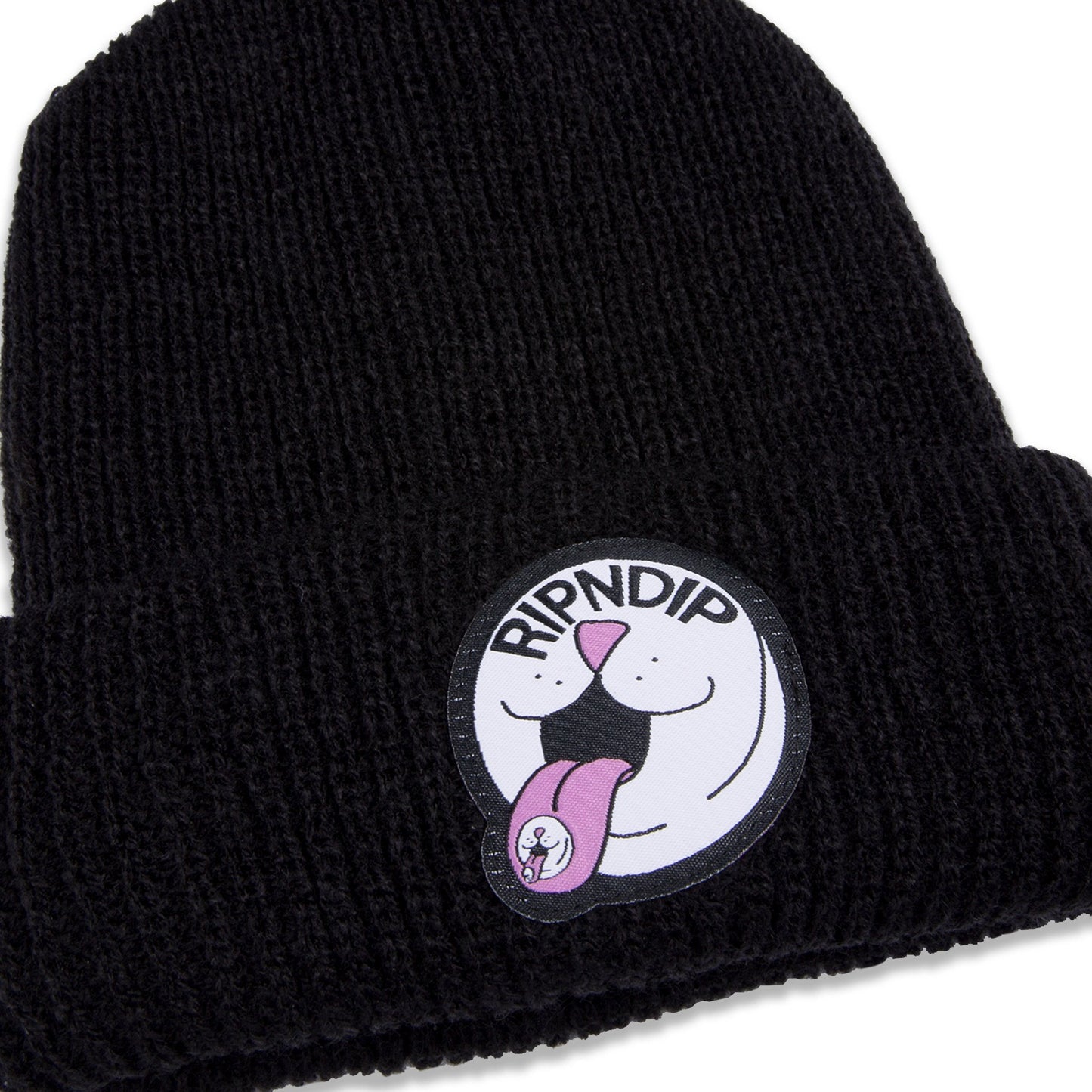 RIPNDIP - Pill Men's Rib Beanie, Black - The Giant Peach