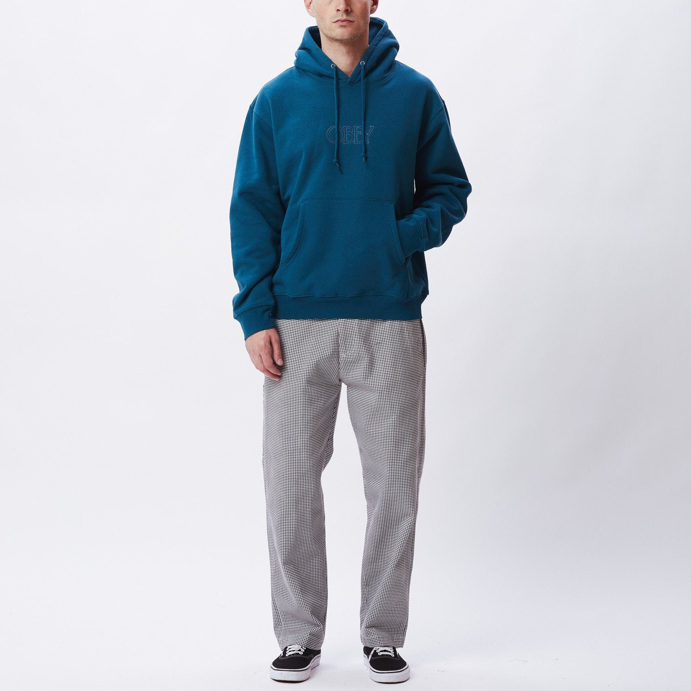 OBEY - Regal Pullover Men's Hoodie, Deep Ocean