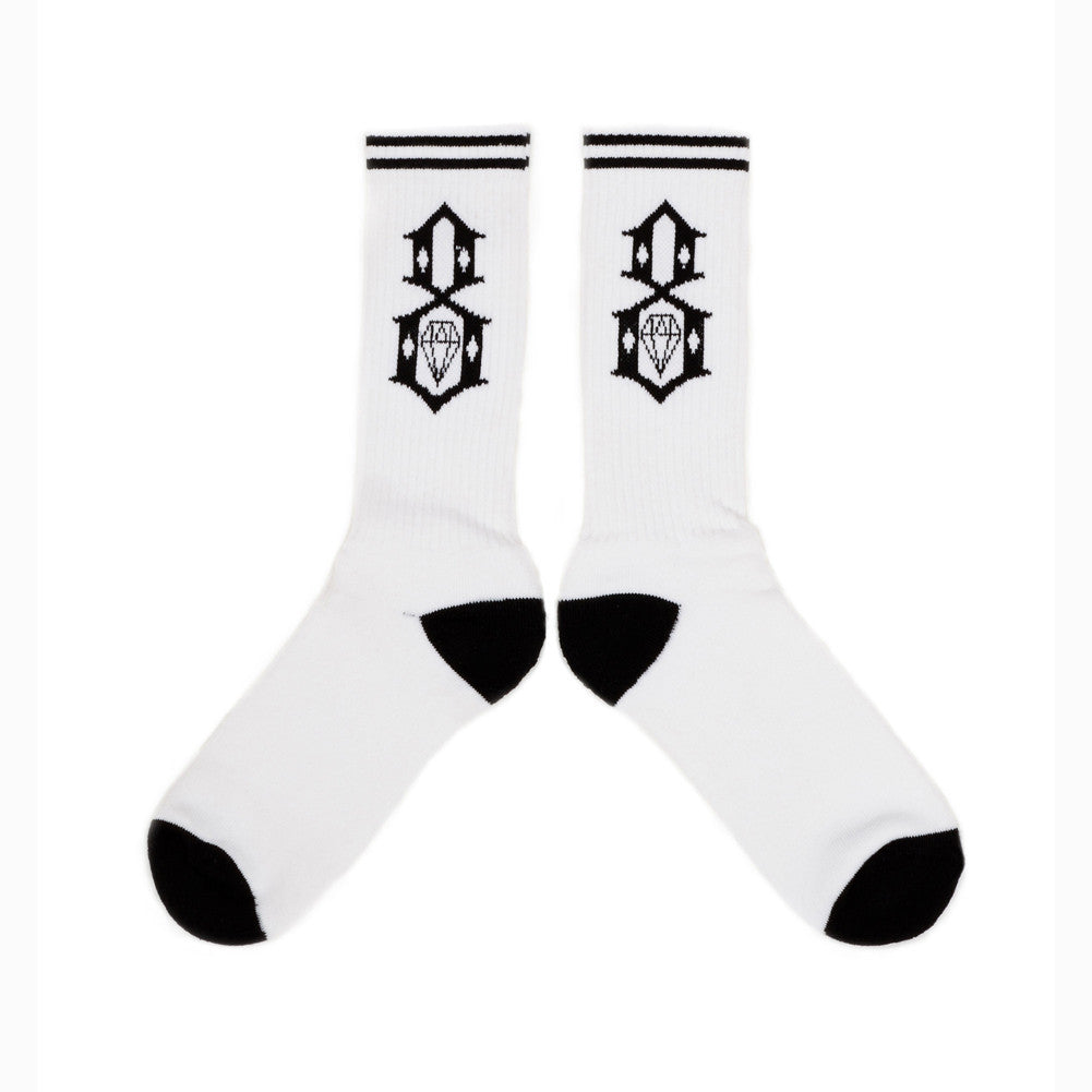 REBEL8 - Logo Socks, White - The Giant Peach