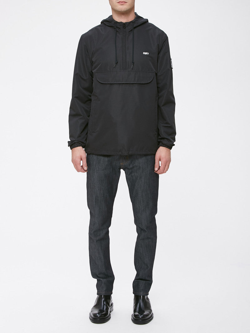 OBEY - Crosstown Men's Anorak Jacket, Black - The Giant Peach