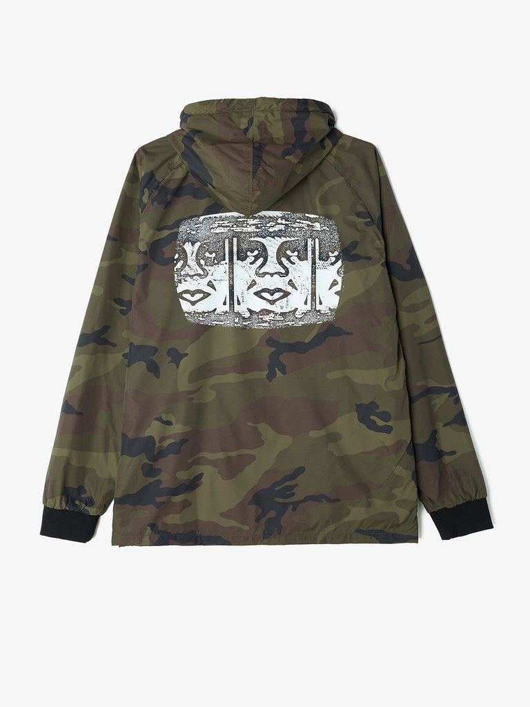 OBEY - Channel Zero Hooded Men's Coaches Jacket, Camo - The Giant Peach