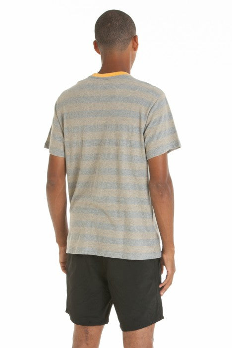 OBEY - Lista Men's Pocket Tee, Yellow Multi - The Giant Peach