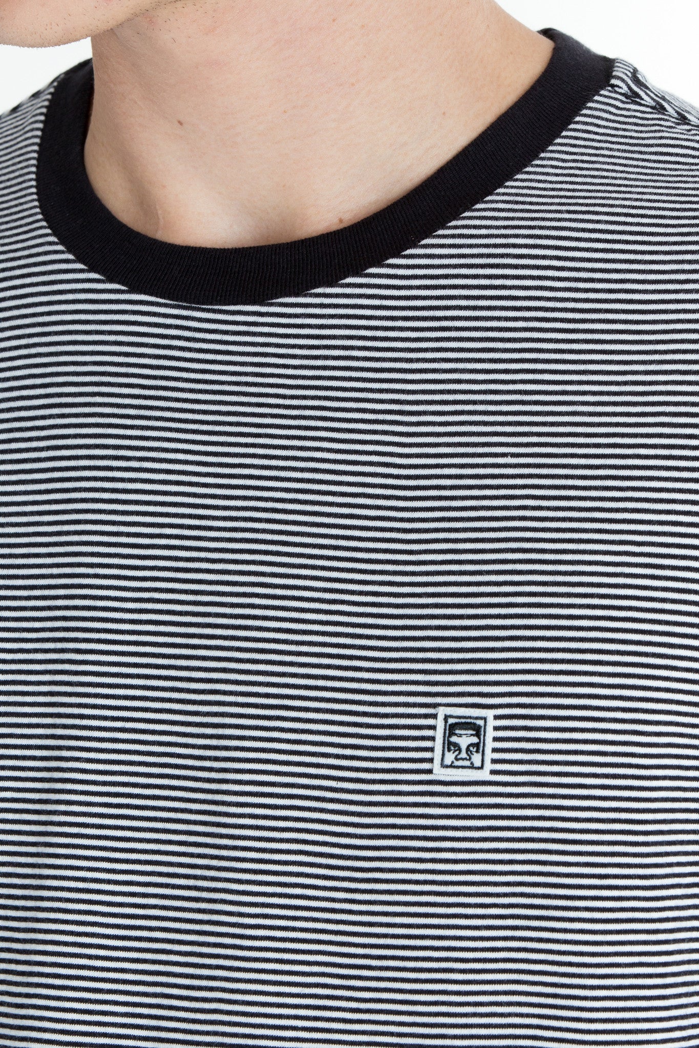 OBEY - Eighty Nine Striped Men's Tee, Black Multi - The Giant Peach