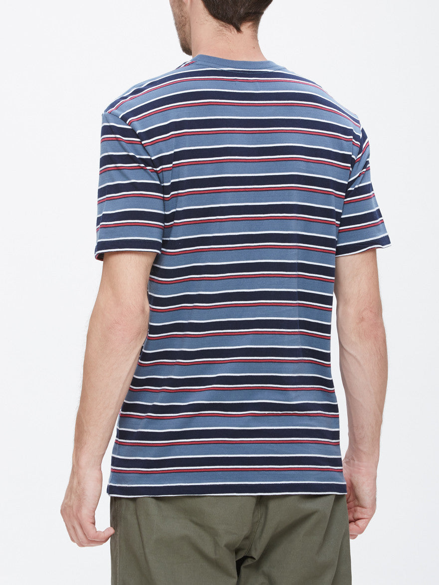 OBEY - Harbor Men's Pocket Tee, Blue Multi - The Giant Peach