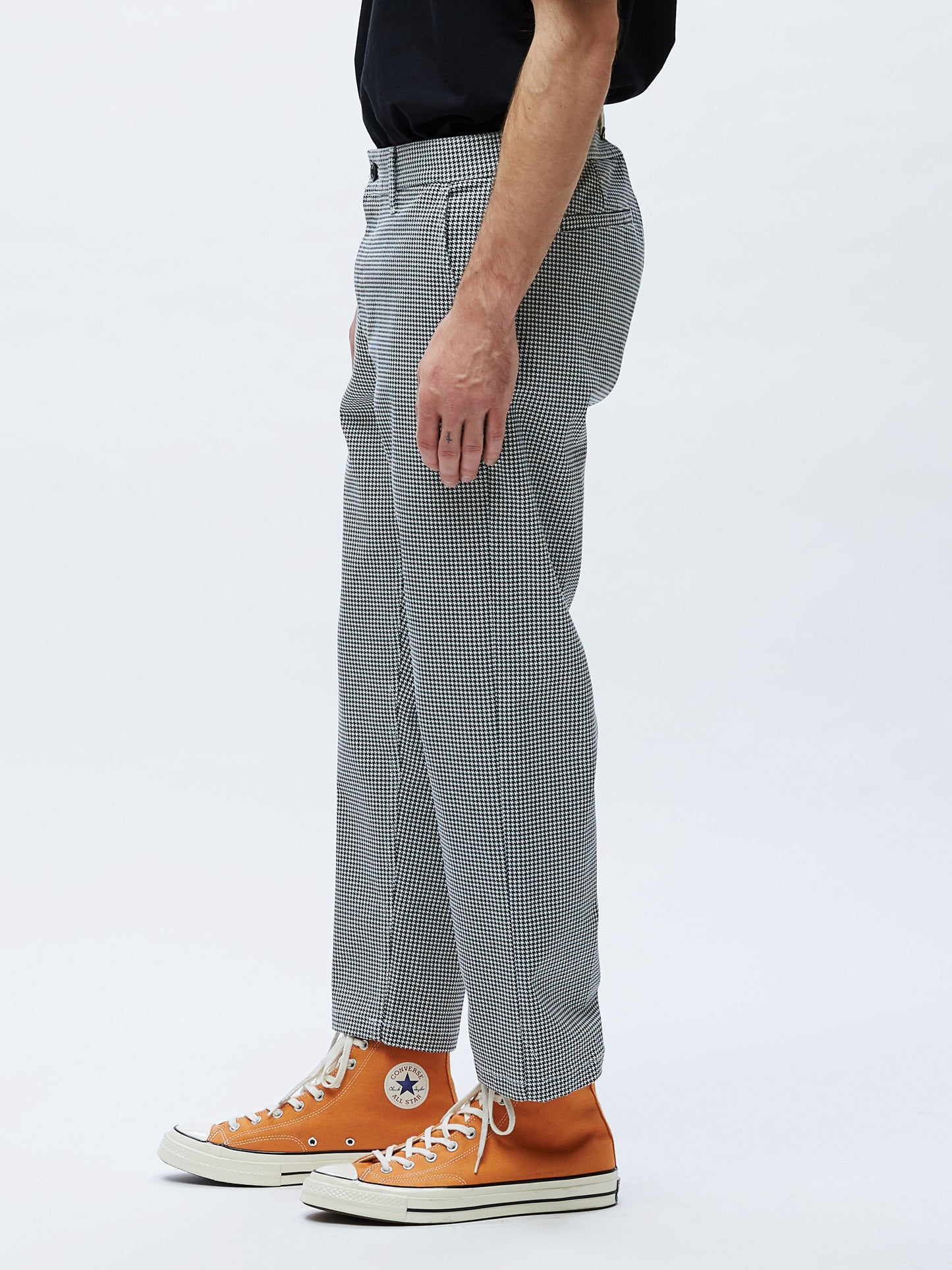 OBEY - Straggler Houndstooth Men's Pants, White Multi