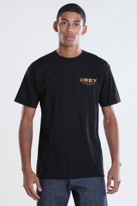 OBEY - Frank Men's Tee, Black - The Giant Peach