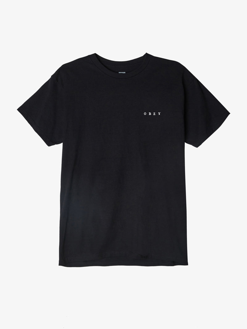 OBEY x Ravi Zupa - Fight With Words Men's Shirt, Black - The Giant Peach