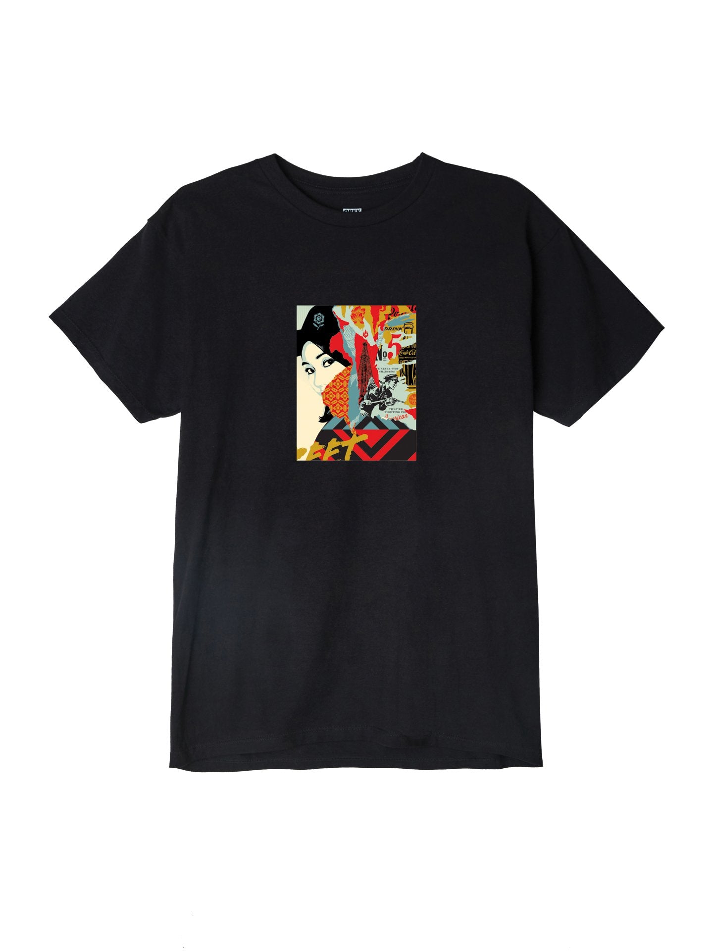 OBEY - Drink Crude Oil Men's Sustainable Shirt, Black