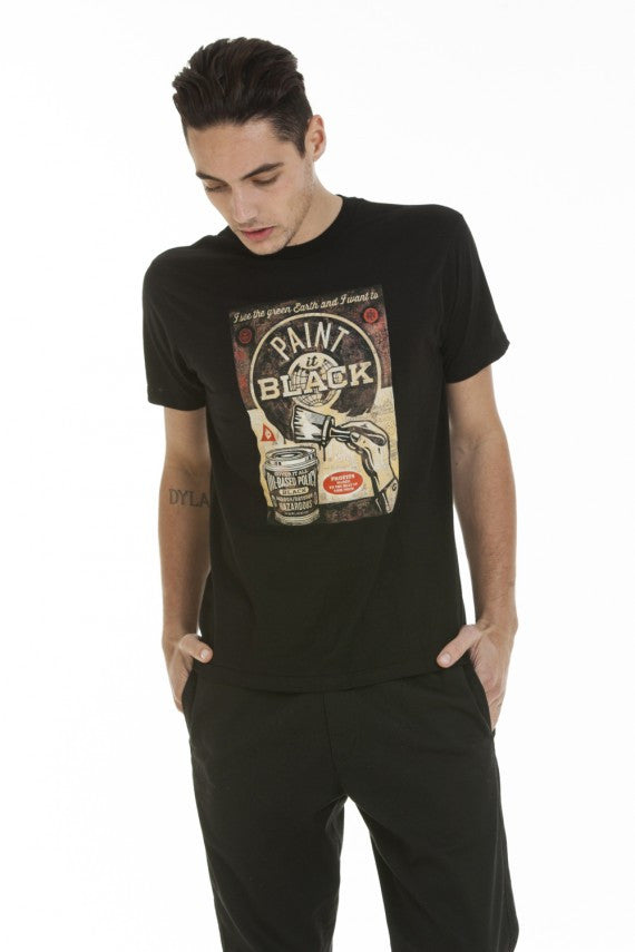 OBEY - Paint It Black Premium Men's Shirt, Black - The Giant Peach