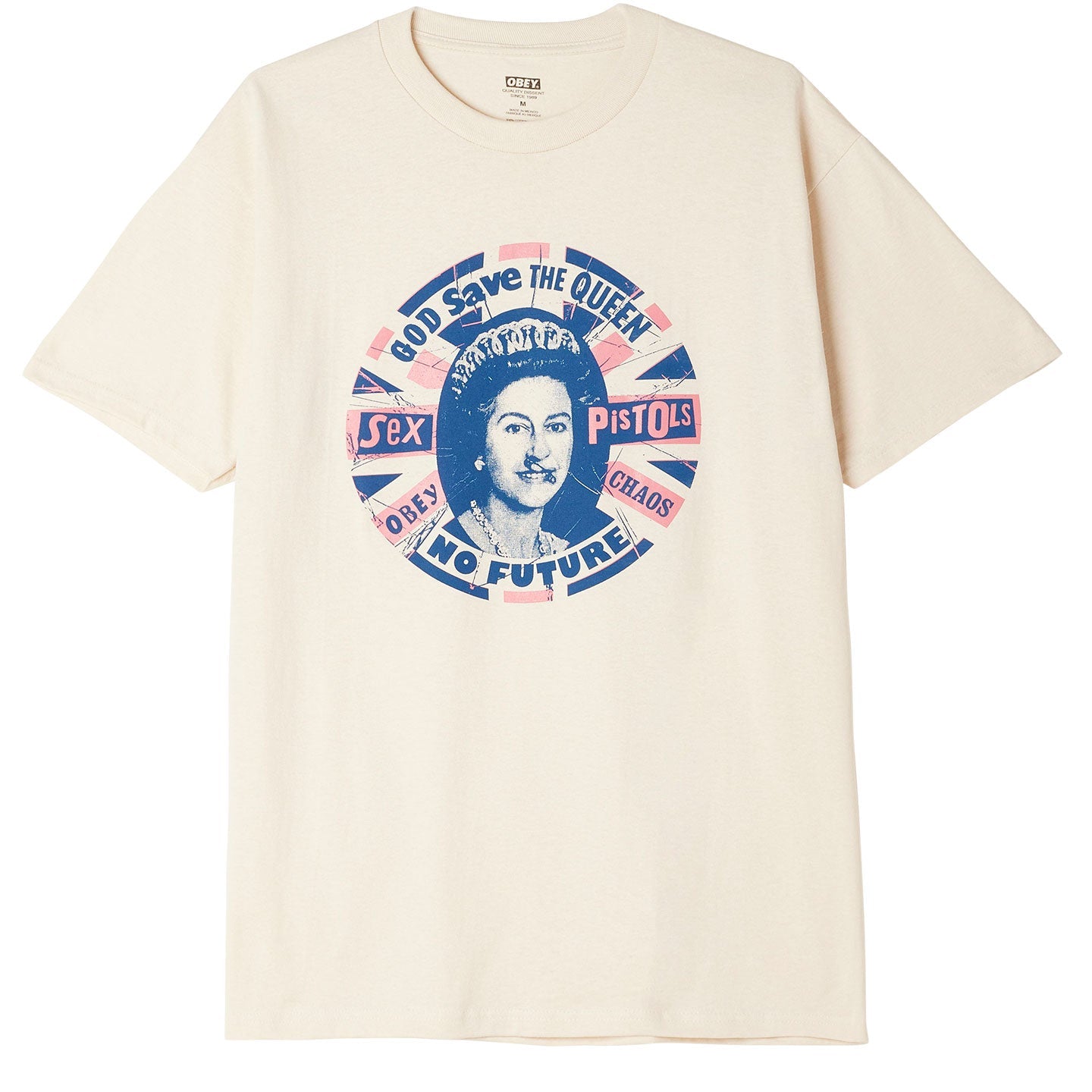 OBEY x Sex Pistols Save The Queen Badge Tee, Cream