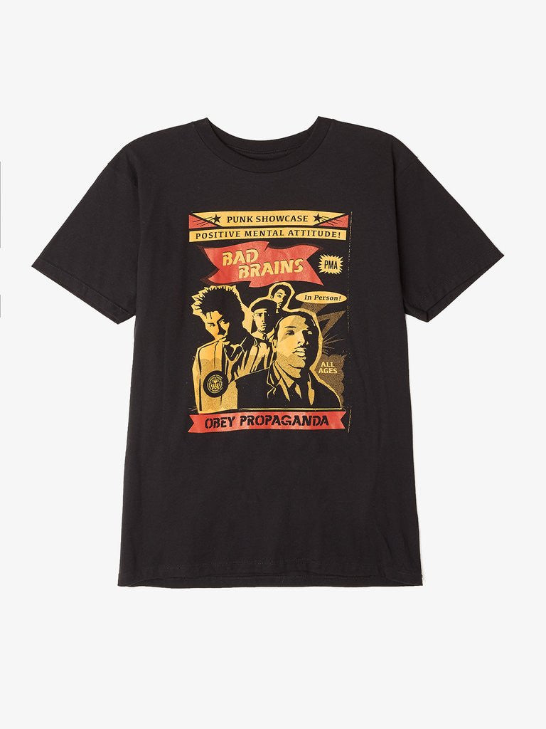 OBEY - Bad Brains Punk Rock A-Go-Go Men's Shirt, Black - The Giant Peach