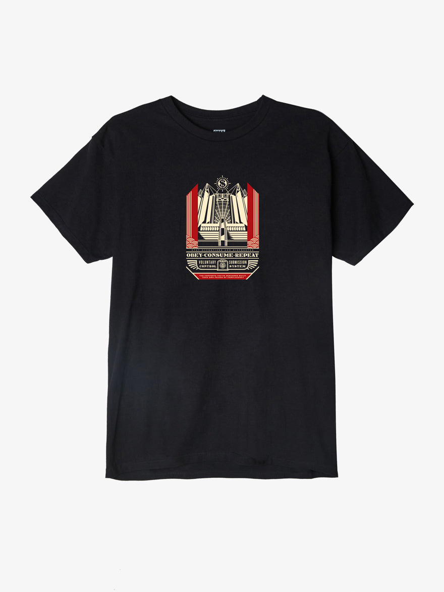 OBEY - Church Of Consumption Men's Shirt, Black - The Giant Peach