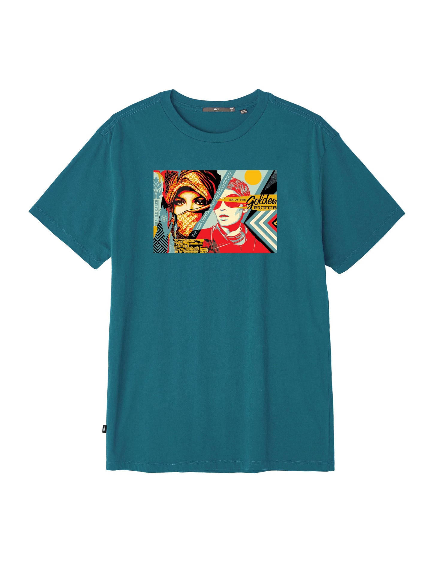 OBEY - Golden Future Men's Superior Tee, Fresh Teal