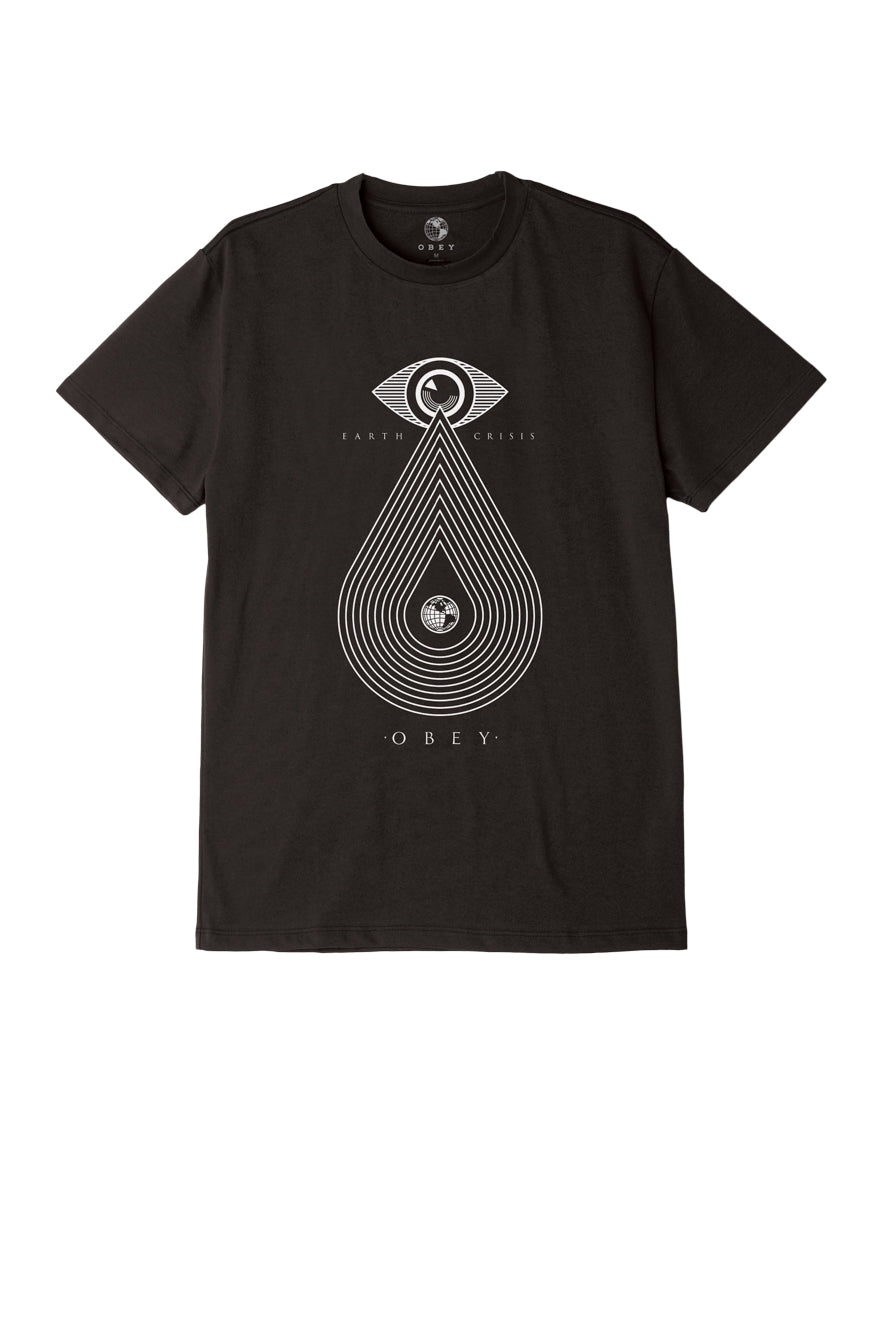 OBEY - Earth Crisis Men's Sustainable Tee, Black