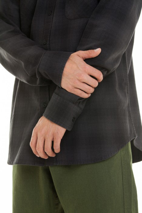 OBEY - Huddle Men's Woven Button Up Shirt, Black Multi - The Giant Peach