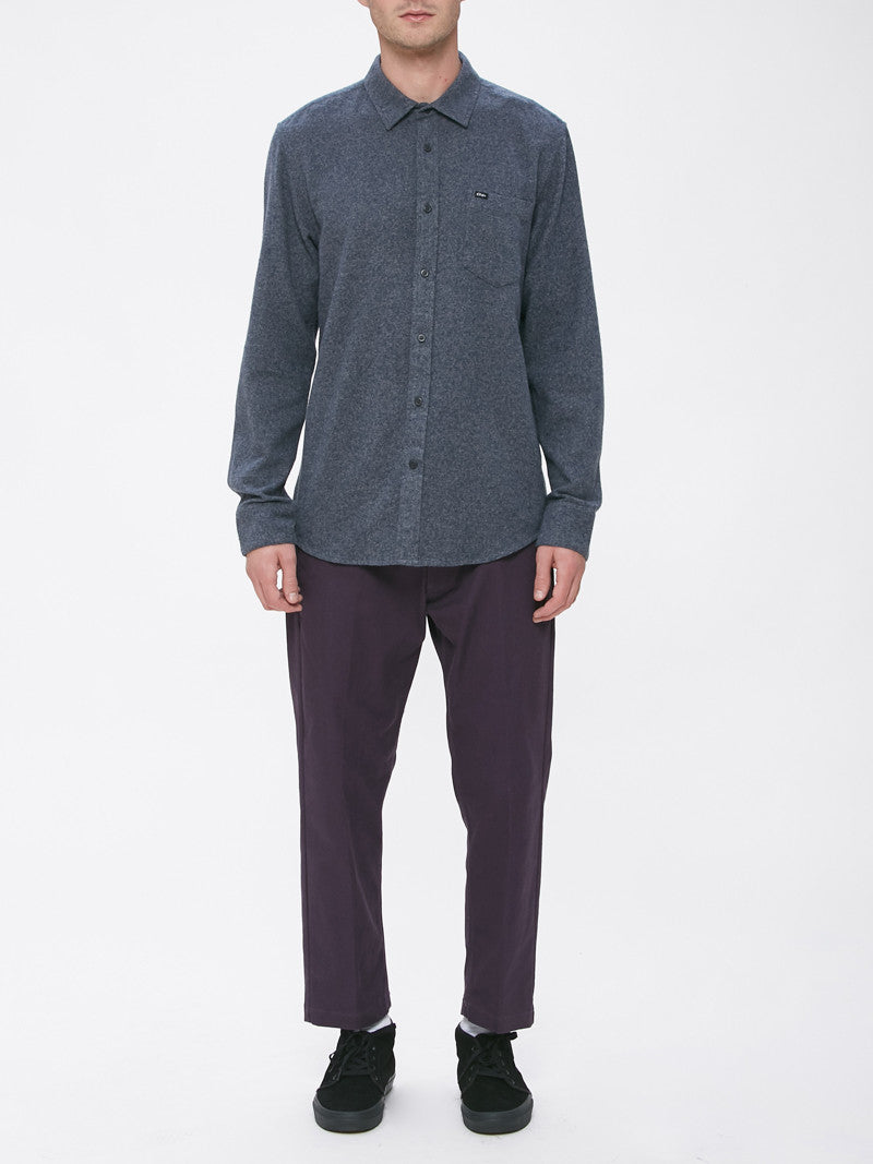 OBEY - Harrington Men's Woven Shirt, Navy - The Giant Peach