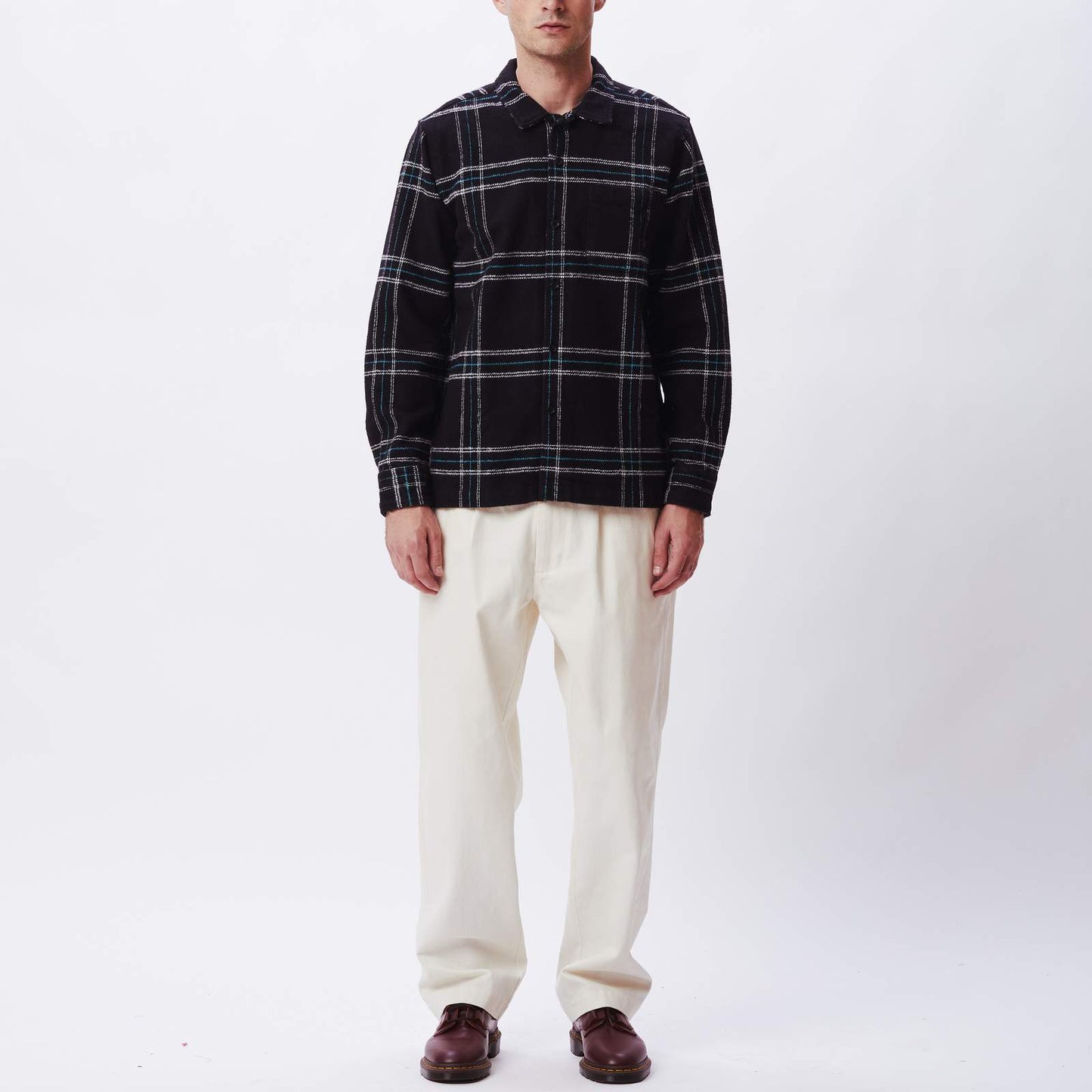 OBEY - Fiasco Woven Men's Shirt, Black Multi