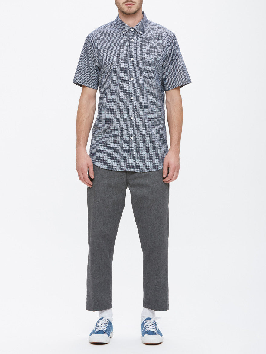 OBEY - Alder Woven S/S Men's Shirt, Navy Multi - The Giant Peach