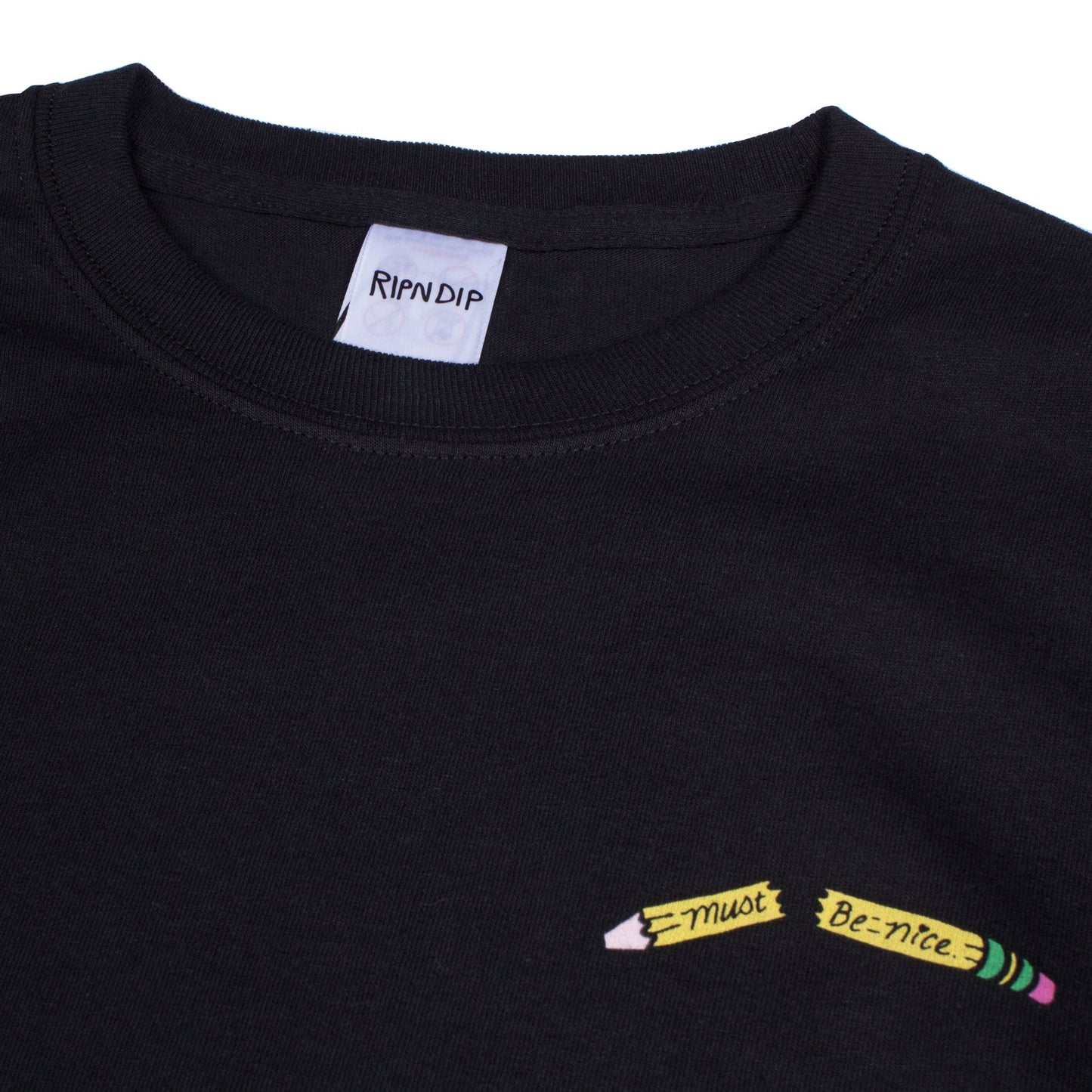 RIPNDIP - Standards Men's L/S Tee, Black - The Giant Peach