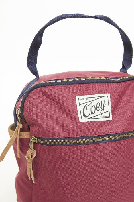 OBEY - Bad Lands Backpack, Burgundy - The Giant Peach