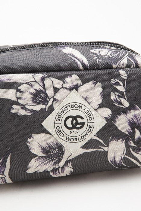 OBEY - Dark Orchid Zip Pouch, Black Multi - The Giant Peach