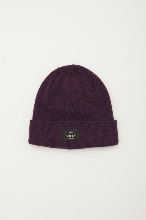 OBEY Vernon Beanie Burgundy Navy The Giant Peach