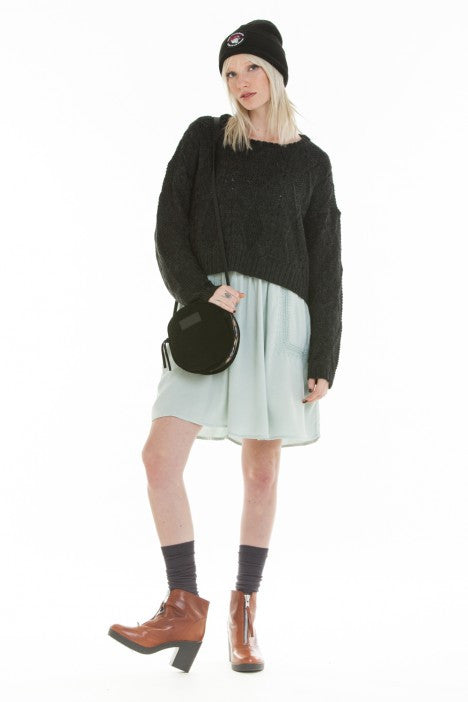 OBEY - Atherton Crewneck Sweater, Heather Black - The Giant Peach