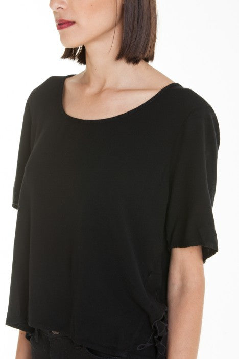 OBEY - Essex Woven Women's Tee, Black - The Giant Peach