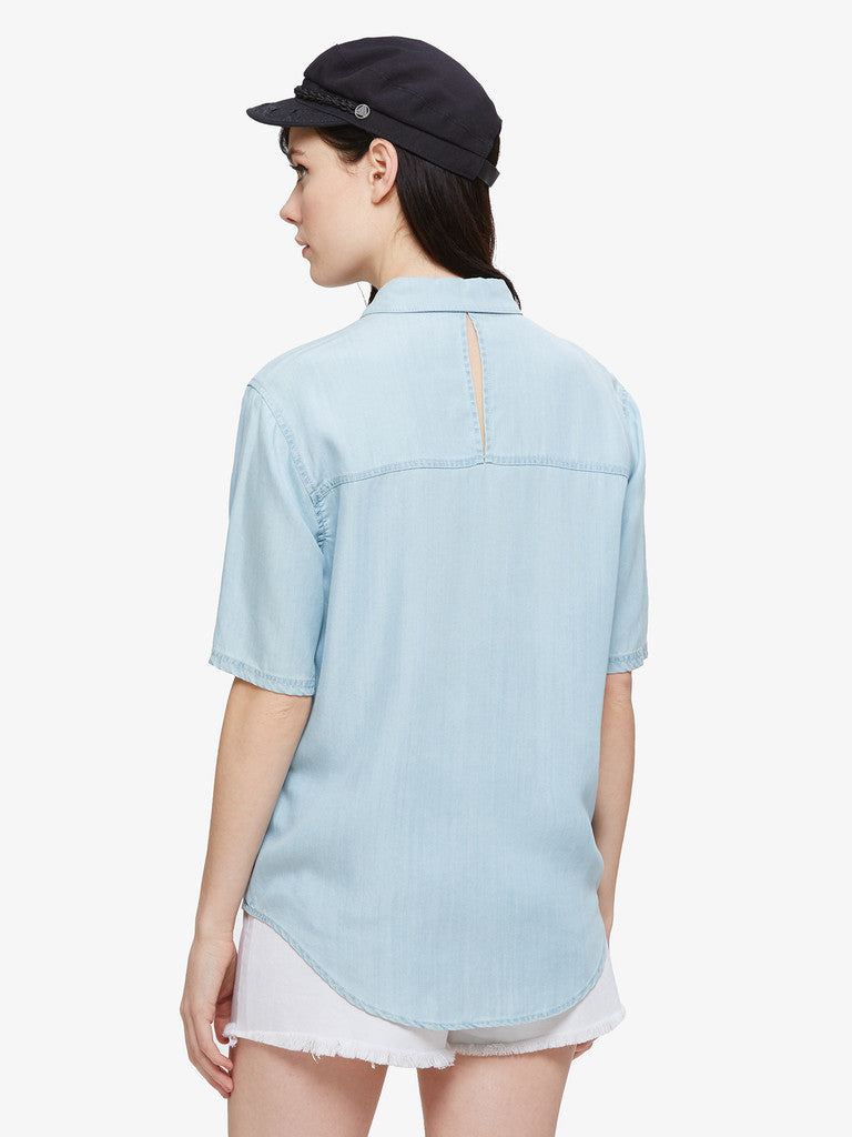 OBEY - St. Gilles Women's Shirt, Chambray - The Giant Peach