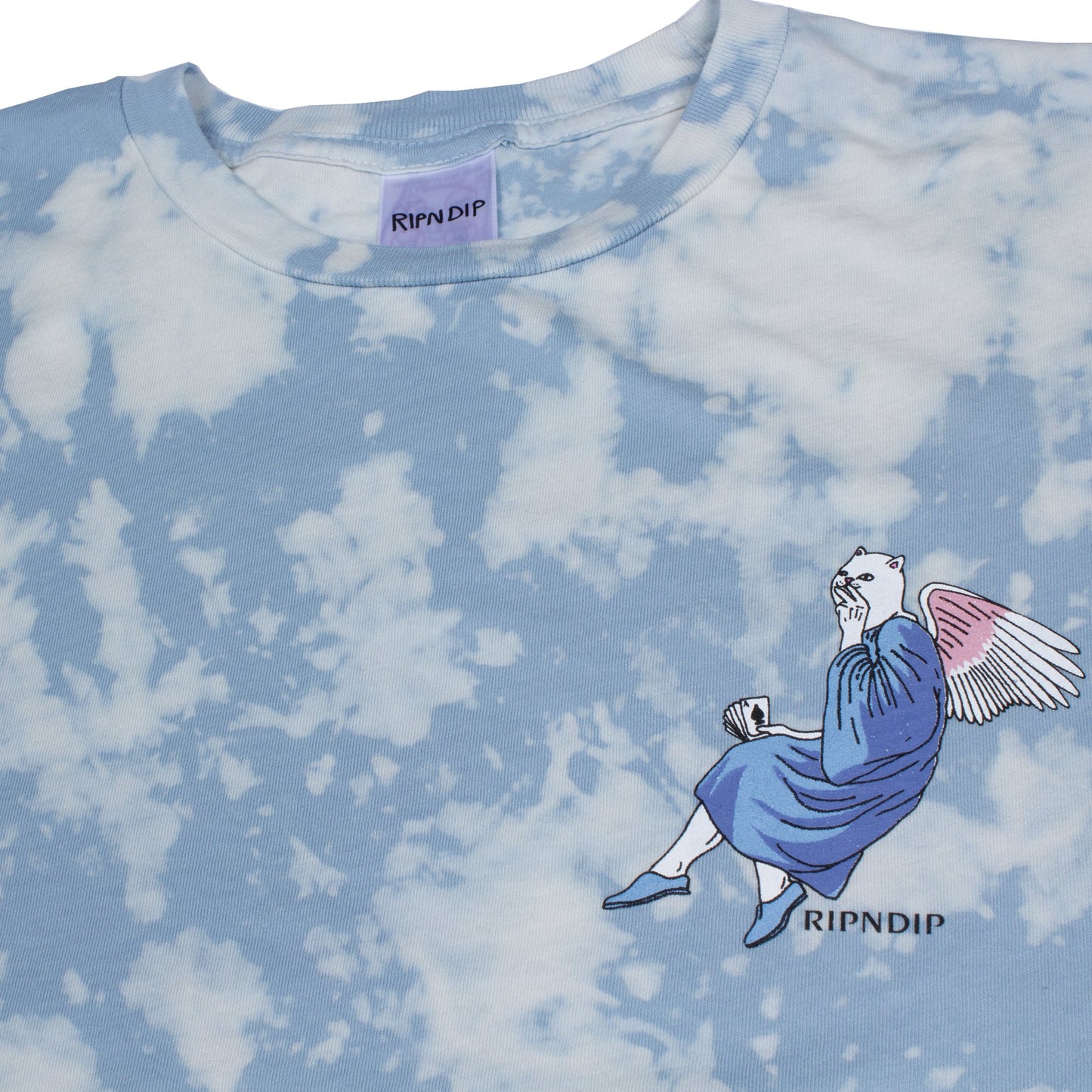 RIPNDIP - Heaven and Hell Men's Tee, Cloud Wash - The Giant Peach