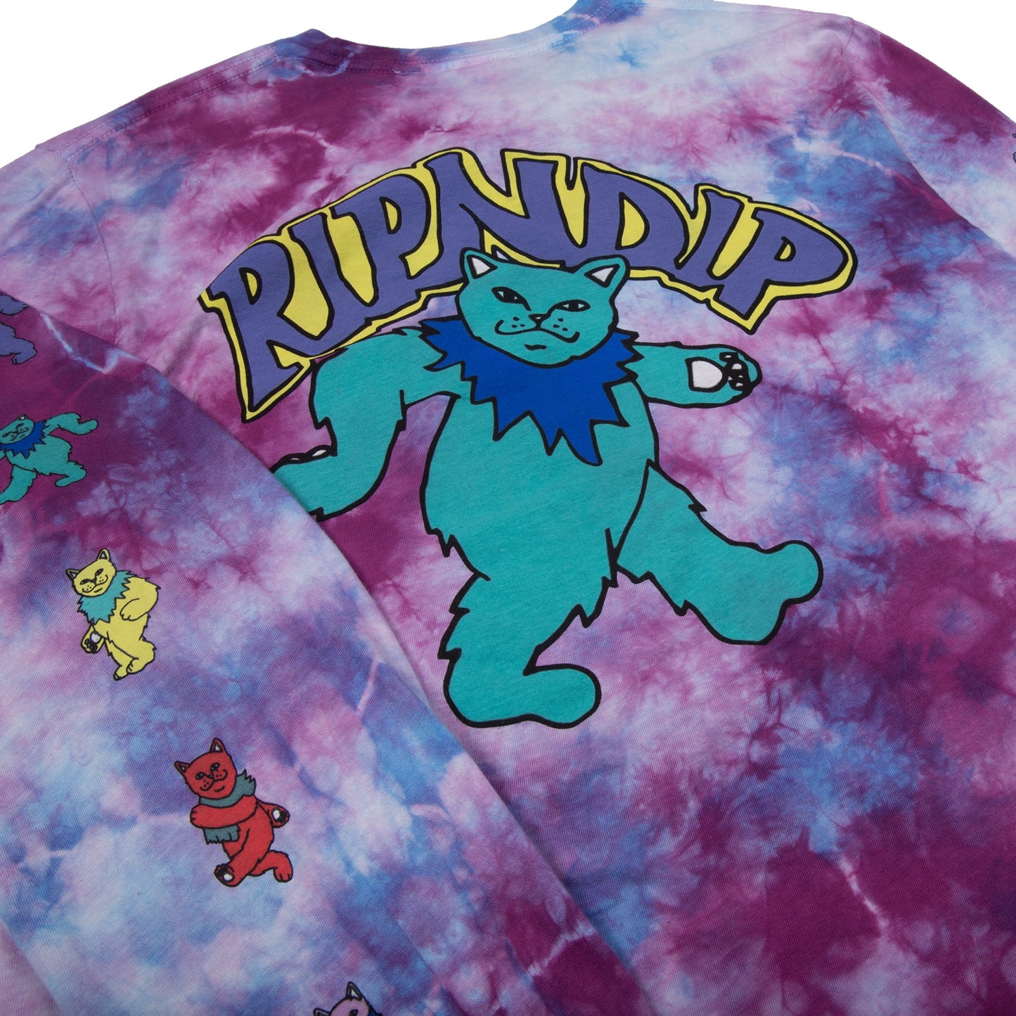 RIPNDIP - Dancing Nerm Men's L/S Tee, Tie Dye Mineral Wash - The Giant Peach