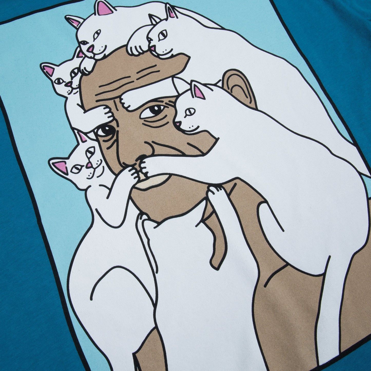 RIPNDIP - Nerm Beard Men's Tee, Slate Blue - The Giant Peach