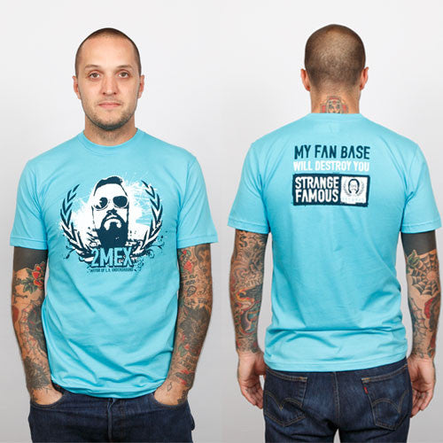2MEX - My Fan Base Will Destroy You Men's Shirt, Aqua - The Giant Peach