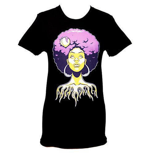 The Giant Peach - Jason Goad Our Lady of Peach Women's Shirt, Black - The Giant Peach