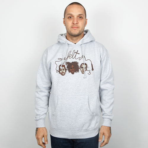 Felt - Faces Men's Hoodie, Light Athletic Grey - The Giant Peach