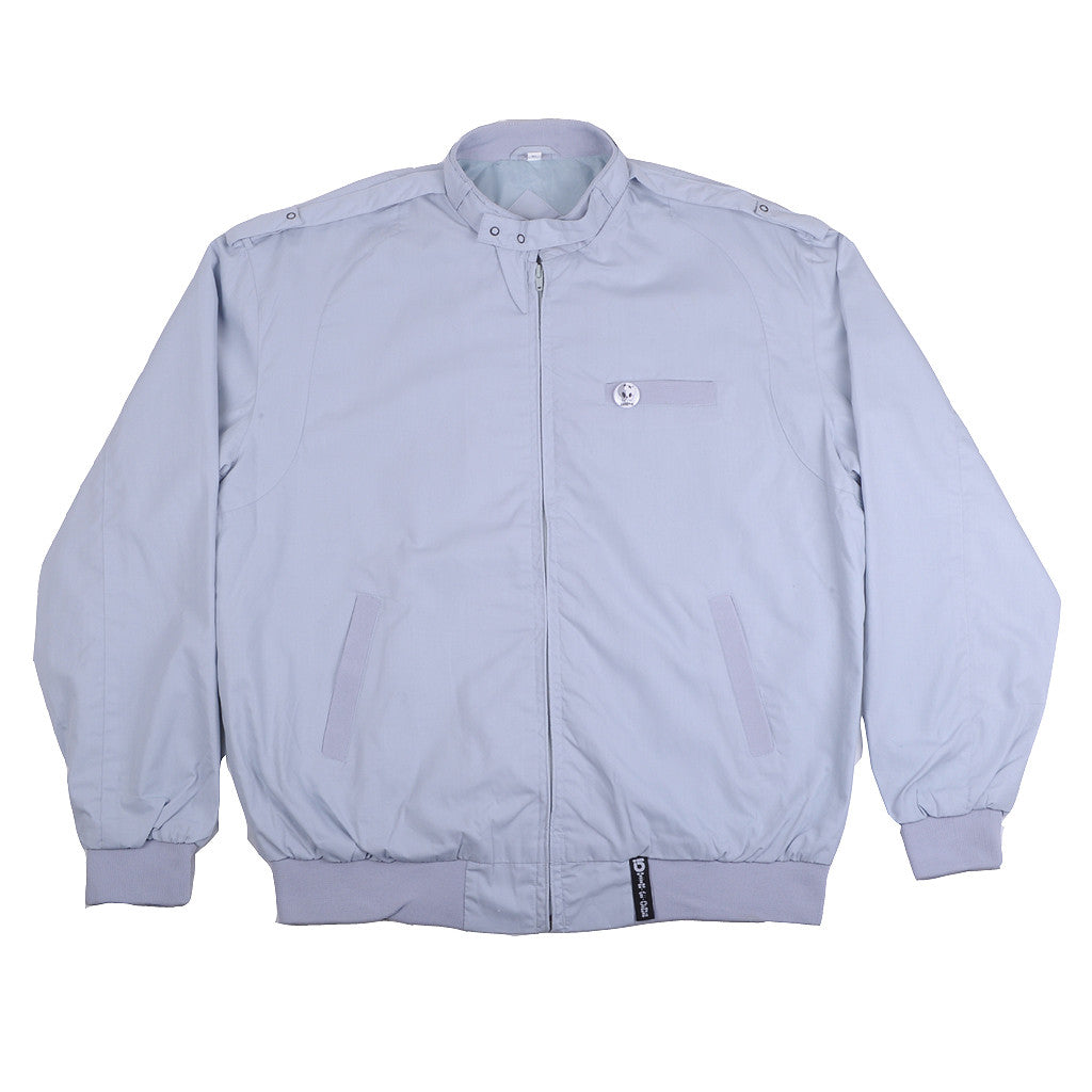 594 - Vandals Only Men's Jacket, Light Grey w/ Purple Print - The Giant Peach