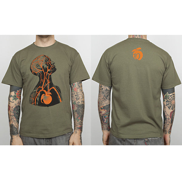 The Giant Peach - "10th Anniversary" Runs Deep Men's Shirt, Army Green - The Giant Peach