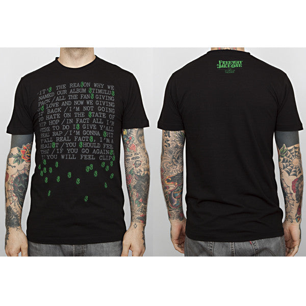 Freeway & Jake One - Lyrics Men's Shirt, Black - The Giant Peach